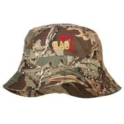 Number 1 Dad Outline Embroidered Bucket Hat