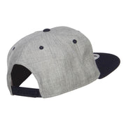 Snowboard Embroidered Heather Snapback Cap