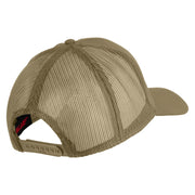 United States Marines Semper Fi Embroidered Solid Cotton Twill Mesh Prostyle Cap - Khaki OSFM