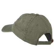 Nebraska State Map Embroidered Washed Cotton Cap