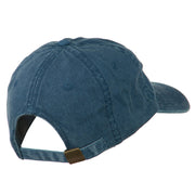 Nebraska State Map Embroidered Washed Cotton Cap