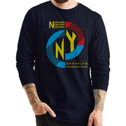 Brooklyn NY Graphic Long Sleeve Crewneck Tee