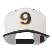 Arial Number 9 Embroidered Classic Two Tone Cap