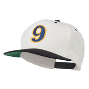 Arial Number 9 Embroidered Classic Two Tone Cap