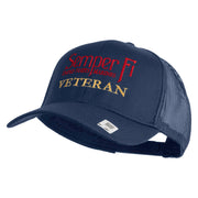 United States Marines Semper Fi Veteran Embroidered Solid Cotton Twill Mesh Prostyle Cap - Navy OSFM