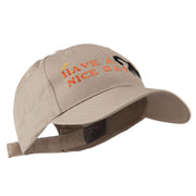 Have a Nice Day Halloween Cat Embroidered Cap