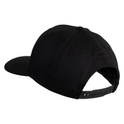 Star Light Running Tiger Embroidered Solid Cotton Twill Pro Style Cap - Black OSFM