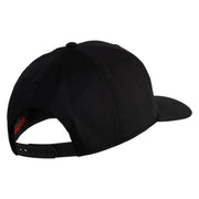 Star Light Running Tiger Embroidered Solid Cotton Twill Pro Style Cap - Black OSFM