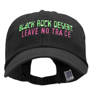 No Trace Phrase Embroidered Unstructured Cotton Washed Cap