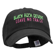 No Trace Phrase Embroidered Unstructured Cotton Washed Cap