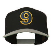 Arial Number 9 Embroidered Classic Two Tone Cap