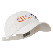 Have a Nice Day Halloween Cat Embroidered Cap