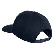 Star Light Running Tiger Embroidered Solid Cotton Twill Pro Style Cap - Navy OSFM