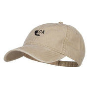 Mini California Bear Embroidered Washed Cap