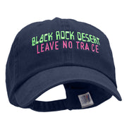 No Trace Phrase Embroidered Unstructured Cotton Washed Cap