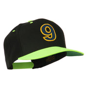 Arial Number 9 Embroidered Classic Two Tone Cap