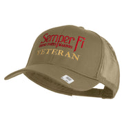 United States Marines Semper Fi Veteran Embroidered Solid Cotton Twill Mesh Prostyle Cap - Khaki OSFM
