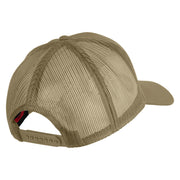 United States Marines Semper Fi Veteran Embroidered Solid Cotton Twill Mesh Prostyle Cap - Khaki OSFM