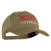 United States Marines Semper Fi Veteran Embroidered Solid Cotton Twill Mesh Prostyle Cap - Khaki OSFM