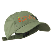 Have a Nice Day Halloween Cat Embroidered Cap