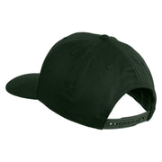 Star Light Running Tiger Embroidered Solid Cotton Twill Pro Style Cap - Dark Green OSFM