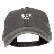 Mini California Bear Embroidered Washed Cap