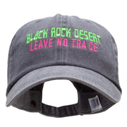 No Trace Phrase Embroidered Unstructured Cotton Washed Cap