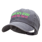 No Trace Phrase Embroidered Unstructured Cotton Washed Cap