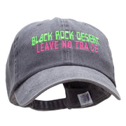 No Trace Phrase Embroidered Unstructured Cotton Washed Cap