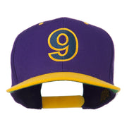 Arial Number 9 Embroidered Classic Two Tone Cap