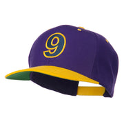 Arial Number 9 Embroidered Classic Two Tone Cap