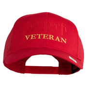 United States Marines Semper Fi Veteran Embroidered Solid Cotton Twill Mesh Prostyle Cap - Red OSFM