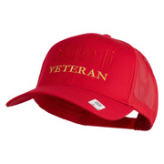 United States Marines Semper Fi Veteran Embroidered Solid Cotton Twill Mesh Prostyle Cap - Red OSFM
