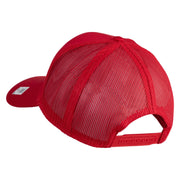 United States Marines Semper Fi Veteran Embroidered Solid Cotton Twill Mesh Prostyle Cap - Red OSFM