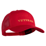 United States Marines Semper Fi Veteran Embroidered Solid Cotton Twill Mesh Prostyle Cap - Red OSFM