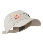 Have a Nice Day Halloween Cat Embroidered Cap