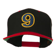 Arial Number 9 Embroidered Classic Two Tone Cap