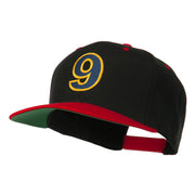 Arial Number 9 Embroidered Classic Two Tone Cap