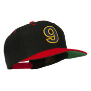 Arial Number 9 Embroidered Classic Two Tone Cap