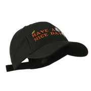 Have a Nice Day Halloween Cat Embroidered Cap