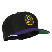 Arial Number 9 Embroidered Classic Two Tone Cap