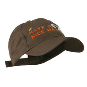 Have a Nice Day Halloween Cat Embroidered Cap