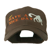 Have a Nice Day Halloween Cat Embroidered Cap