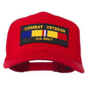 US Navy Combat Veteran Patched Cap