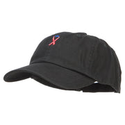 Red White Blue Ribbon Embroidered Low Cap