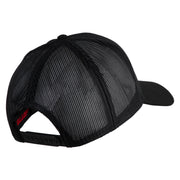 United States Marines Semper Fi Emblem Embroidered Solid Cotton Twill Mesh Prostyle Cap - Black OSFM