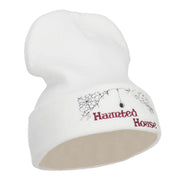 Halloween Haunted House Embroidered Beanie