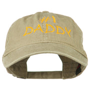 Number One Daddy Embroidered Washed Cotton Cap