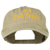 Number One Daddy Embroidered Washed Cotton Cap