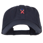 Red White Blue Ribbon Embroidered Low Cap